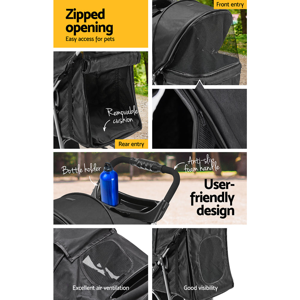 I.PET 3 WHEEL FOLDABLE PET STROLLER