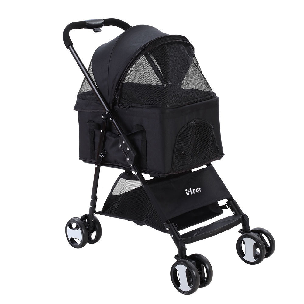 I.PET 3 IN 1 4 WHEEL FOLDABLE PET STROLLER