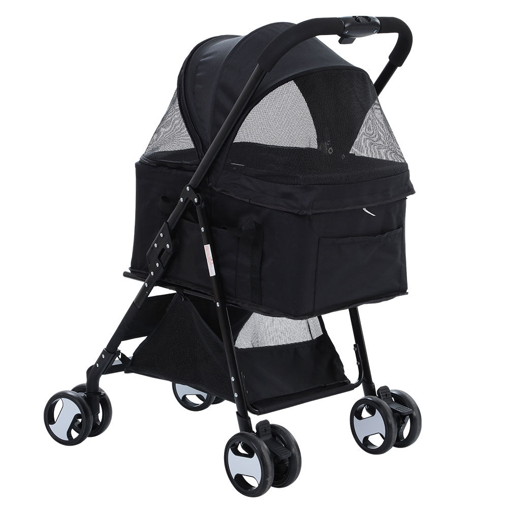 I.PET 3 IN 1 4 WHEEL FOLDABLE PET STROLLER