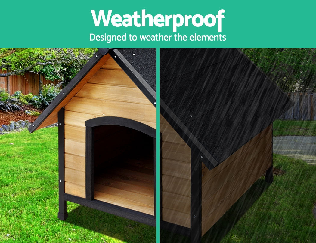 I.PET XL WEATHERPROOF WOODEN DOG KENNEL
