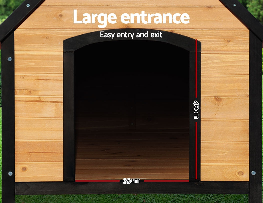 I.PET XL WEATHERPROOF WOODEN DOG KENNEL