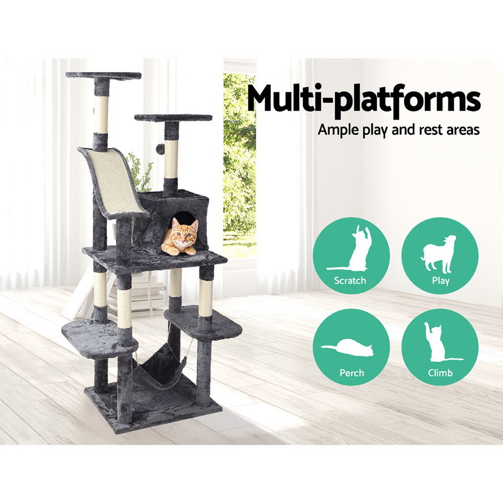 I.PET 171CM CAT CONDO SCRATCHING TREE