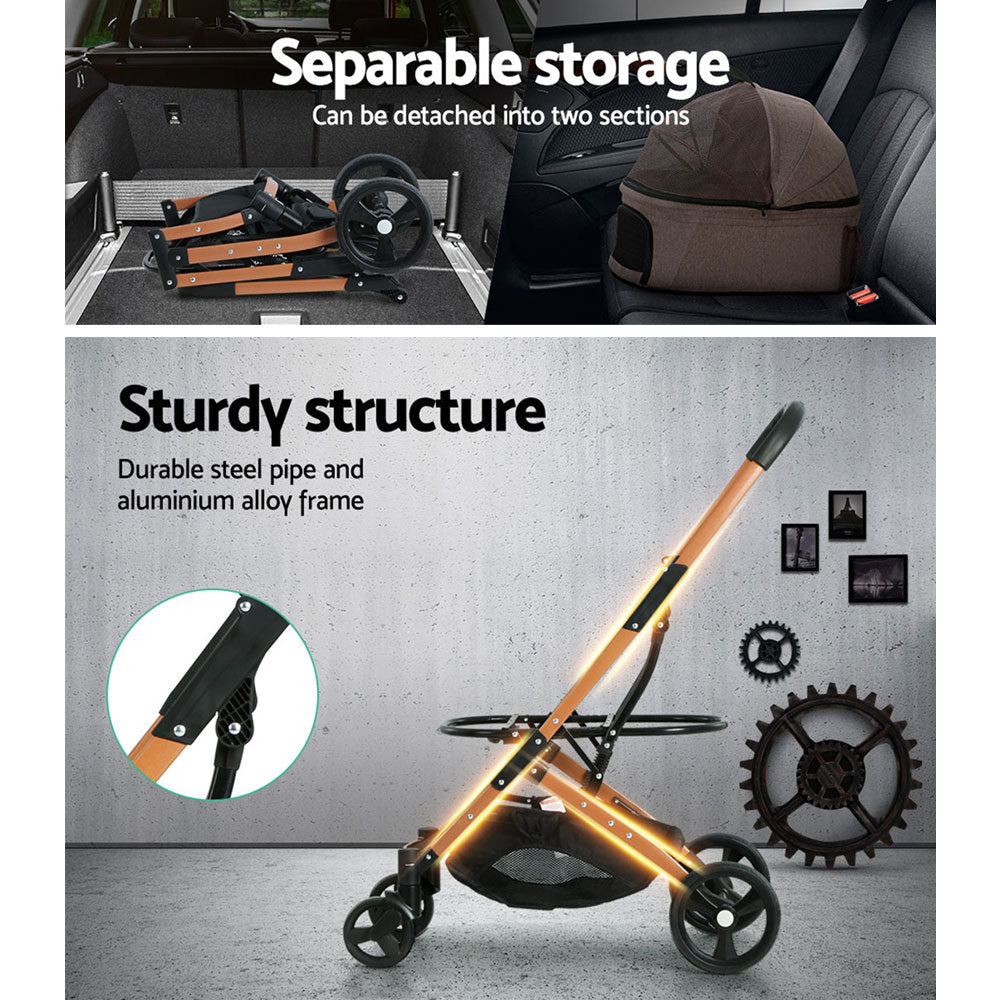 I.PET 4 WHEEL FOLDABLE CARRIER PET STROLLER