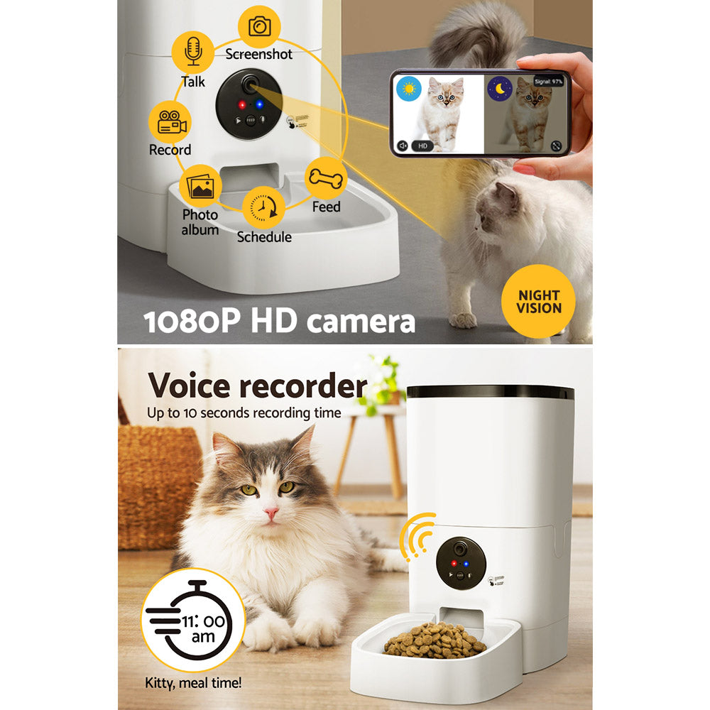 I.PET AUTOMATIC WIFI CAMERA 6L SMART FOOD DISPENSER
