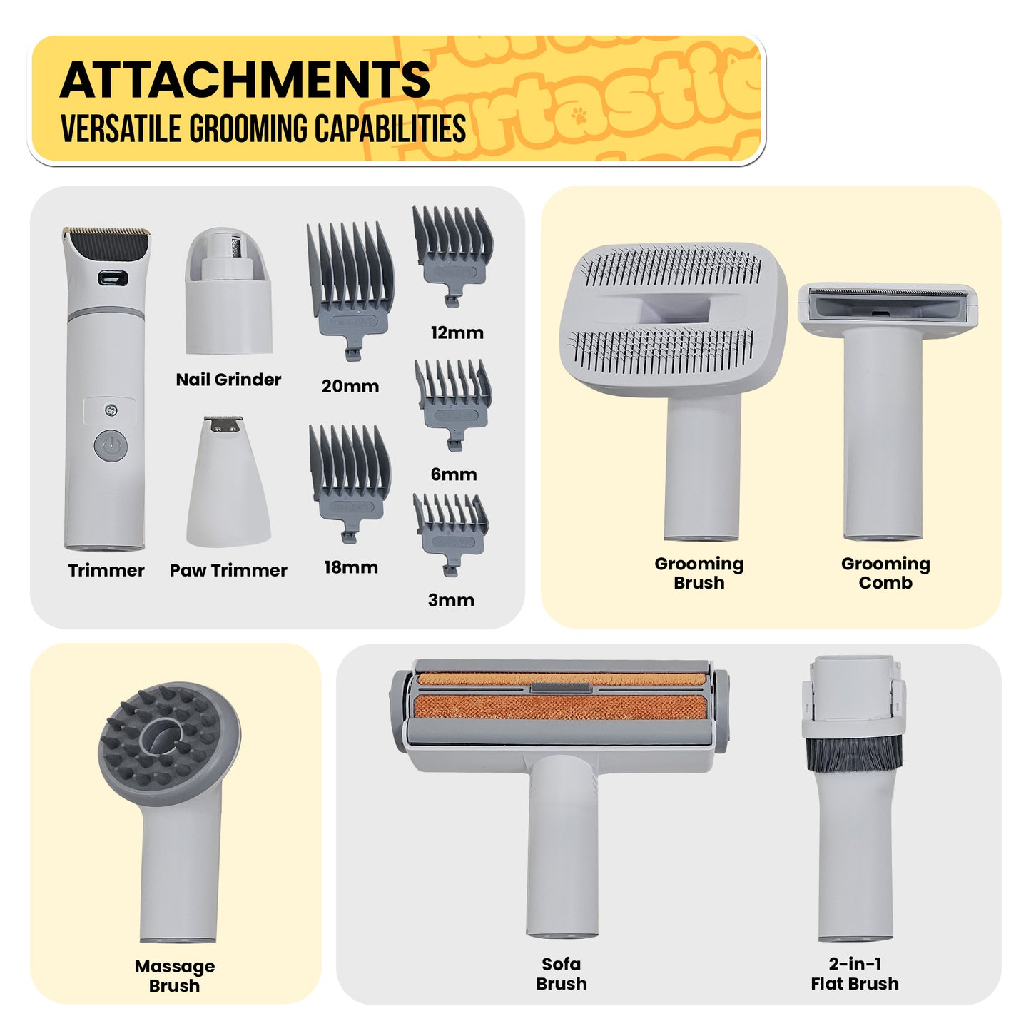 FURTASTIC 8 IN 1 PET GROOMING KIT