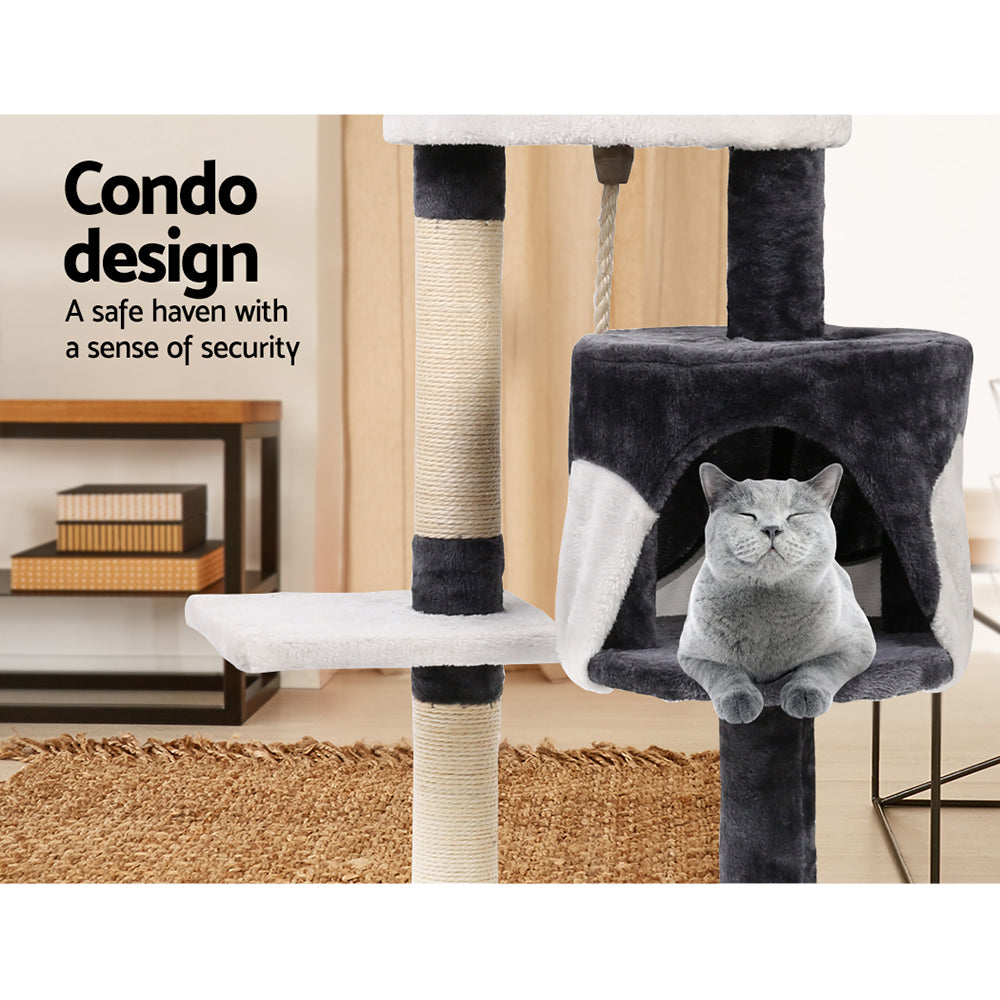 I.PET 112CM CAT TOWER CONDO SCRATCHING POST