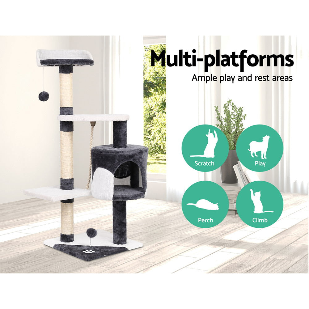 I.PET 112CM CAT TOWER CONDO SCRATCHING POST