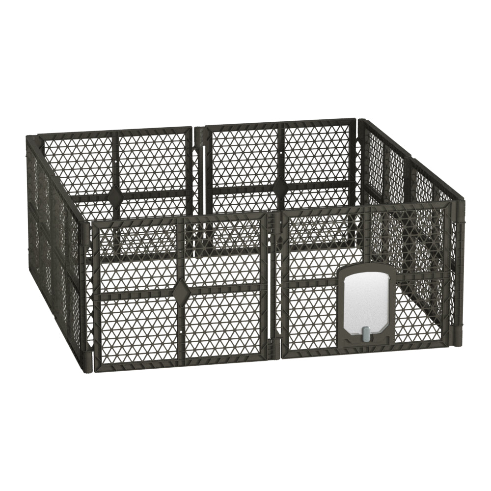 I.PET 8 PANEL DURABLE PLASTIC PET PLAY ENCLOSURE