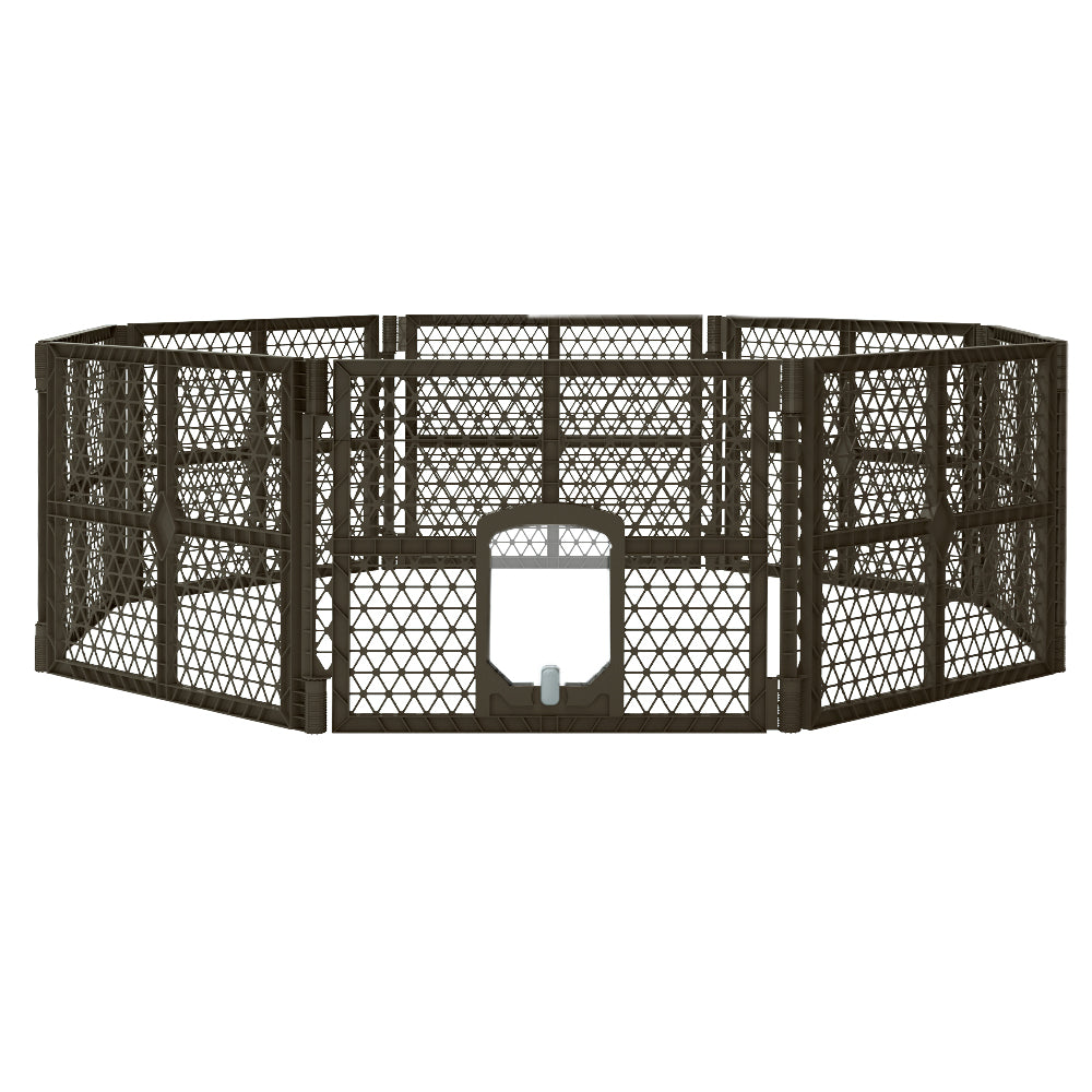 I.PET 8 PANEL DURABLE PLASTIC PET PLAY ENCLOSURE