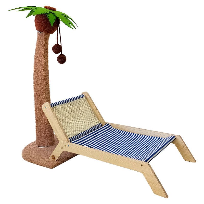 COCONUT CAT SCRATCH TREE WITH LOUNGER