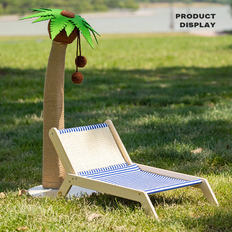 COCONUT CAT SCRATCH TREE WITH LOUNGER