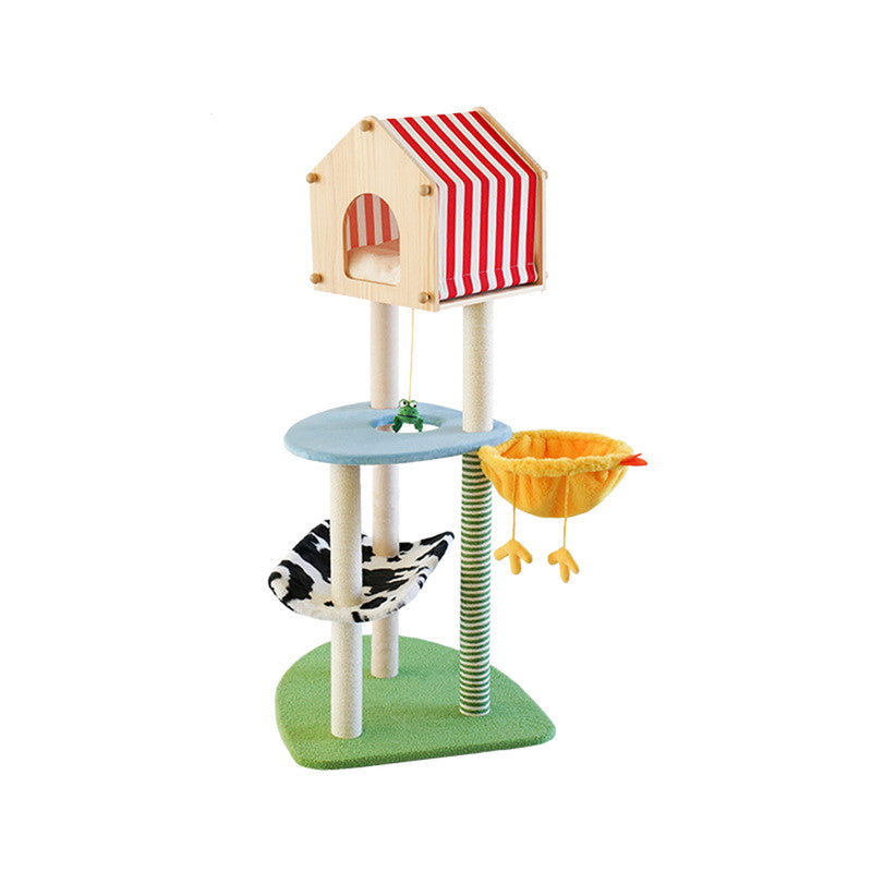 FARM YARD CAT SCRATCHING POST