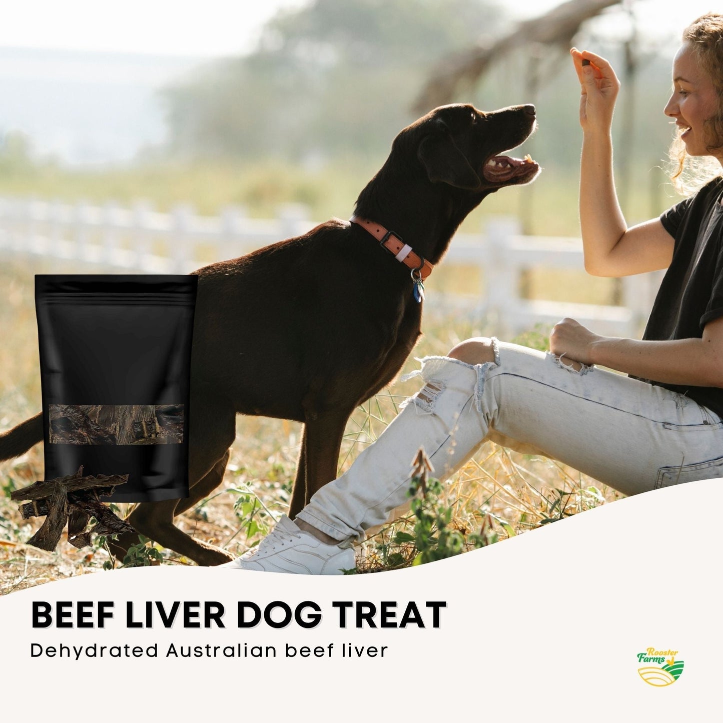 ROOSTER FARMS 1KG BEEF LIVER PIECES