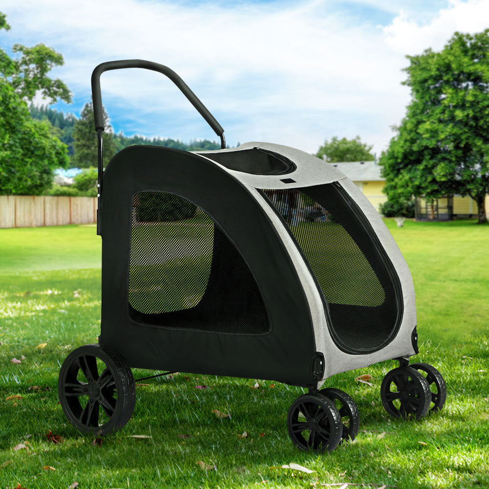 IPET 4 WHEELER FOLDABLE PET TROLLEY STROLLER