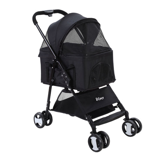 I.PET 3 IN 1 4 WHEEL FOLDABLE PET STROLLER