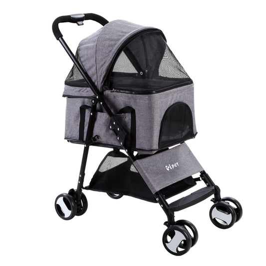 I.PET 4 WHEEL FOLDABLE PET CARRIER STROLLER