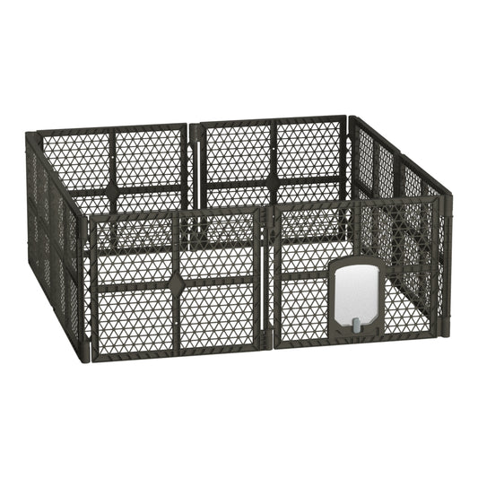 I.PET 8 PANEL DURABLE PLASTIC PET PLAY ENCLOSURE