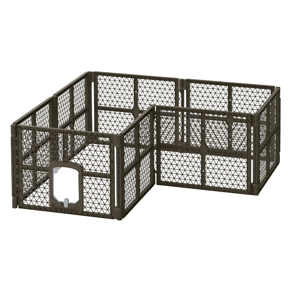 I.PET 8 PANEL DURABLE PLASTIC PET PLAY ENCLOSURE