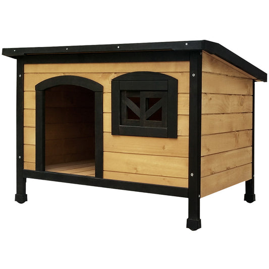 I.PET XL WEATHERPROOF WOODEN DOG CABIN KENNEL