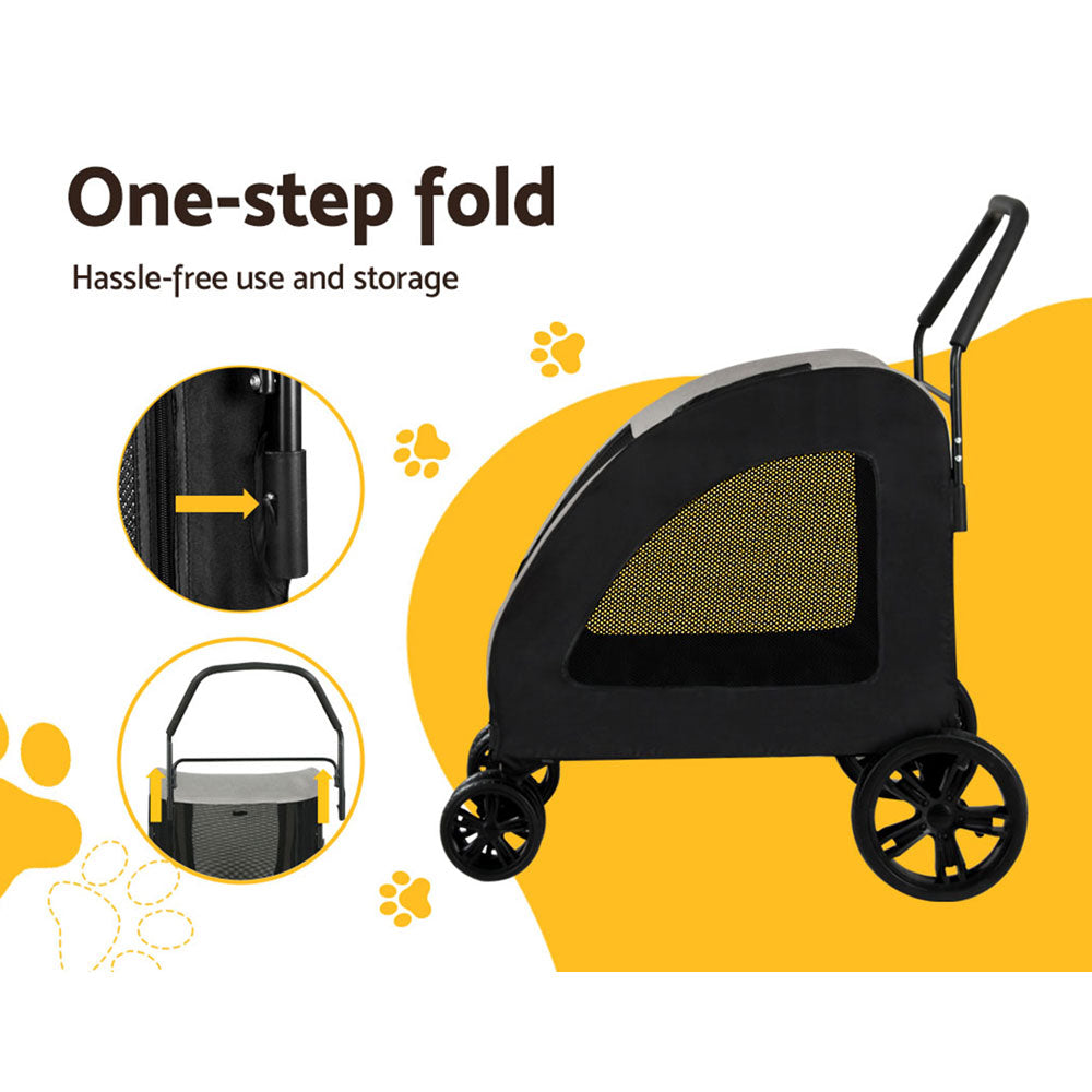 IPET 4 WHEELER FOLDABLE PET TROLLEY STROLLER